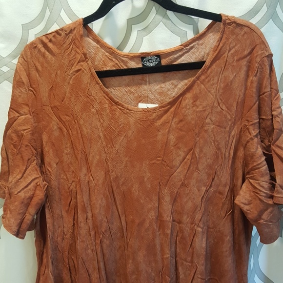 Cal Style Dresses & Skirts - Cal Style Mineral Wash Dress Rust XL NWT